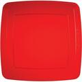Hoffmaster 10.25 in. Plastic Square Plate, Red, 48PK 171419